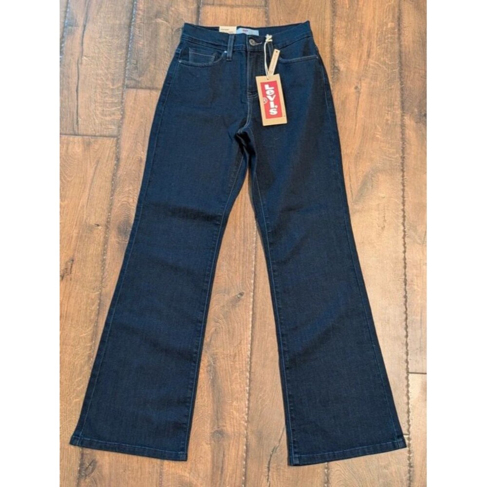 NWT Levi's 512 Perfectly Slimming Bootcut Jeans Women's Size 4P Petite Dark Wash